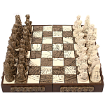 Шахматы  из  камня Cargador del Tiempo Chess Мексика ручная работа варинант исполнения - 1 | Loft Concept в Ростове-на-Дону