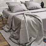 Плед из шерсти мериноса серого цвета 130×180 см Gray Waves варинант исполнения - 8 | Loft Concept в Ростове-на-Дону