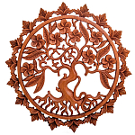 Панно из дерева круглое Sakura Panel With Trees варинант исполнения - 1 | Loft Concept в Ростове-на-Дону