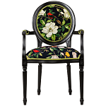 Стул с подлокотниками из натурального бука с изображением птиц и цветов Blooming Birds варинант исполнения - 1 | Loft Concept в Ростове-на-Дону