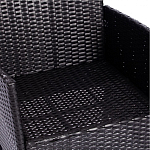 Обеденный комплект из искуственного ротанга Vintara черный варинант исполнения - 6 | Loft Concept в Ростове-на-Дону