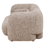 Дизайнерский двухместный диван с мягкими спинкой и подлокотниками светло-коричневый с принтом Madelaine Sofa Cocoa варинант исполнения - 4 | Loft Concept в Ростове-на-Дону