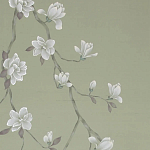 Обои ручная роспись Magnolia Canopy Colourway SC-287 on Aquamarine slub silk варинант исполнения - 2 | Loft Concept в Ростове-на-Дону