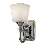 Бра для ванных комнат с белым матовым плафоном квадратной формы на основании цвета хром Feiss варинант исполнения - 1 | Loft Concept в Ростове-на-Дону