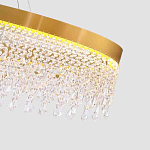 Люстра подвесная овальная с хрустальными подвесками Crystal Art  варинант исполнения - 2 | Loft Concept в Ростове-на-Дону