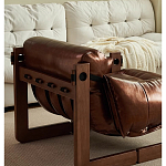 Кресло-диван кожаное на деревянном каркасе Medieval Furniture варинант исполнения - 5 | Loft Concept в Ростове-на-Дону