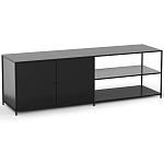ТВ-тумба из металла с 2-мя дверцами и полками Damian Metal TV Stand варинант исполнения - 2 | Loft Concept в Ростове-на-Дону