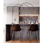 Линейный светильник с дугообразным каркасом Daviau Linear Arch Light 5 варинант исполнения - 2 | Loft Concept в Ростове-на-Дону