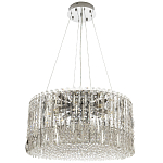 Круглая люстра с металлическими и хрустальными подвесками Bonnay Crystal Chrome Chandelier варинант исполнения - 6 | Loft Concept в Ростове-на-Дону