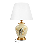 Настольная лампа бежевая с изображением птиц Slip Away варинант исполнения - 1 | Loft Concept в Ростове-на-Дону