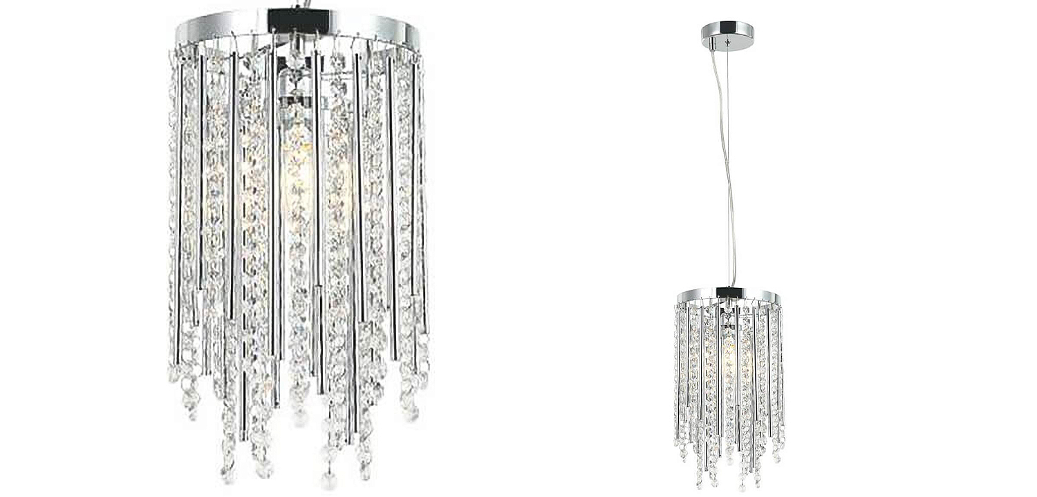 Подвесной светильник Crystal Wind Chimes Chrome Hanging Lamp Подвесной светильник Crystal Wind Chimes Chrome Hanging Lamp - Loft-Concept в Ростове-на-Дону