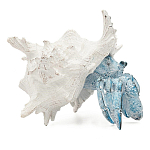 Статуэтка голубой рак с белой раковиной Marine Accessories варинант исполнения - 1 | Loft Concept в Ростове-на-Дону