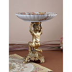 Чаша с цветочным орнаментом на ножке в виде бронзового ангела Eden Garden варинант исполнения - 6 | Loft Concept в Ростове-на-Дону