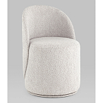 Пуф Loreen со спинкой вращающийся букле светло-серый варинант исполнения - 1 | Loft Concept в Ростове-на-Дону