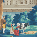 Обои ручная роспись Monuments of Paris Jacquemart on scenic paper варинант исполнения - 1 | Loft Concept в Ростове-на-Дону