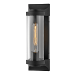 Настенный фонарь в индустриальном стиле с вытянутым цилиндрическим плафоном из прозрачного стекла и черным корпусом Hinkley варинант исполнения - 4 | Loft Concept в Ростове-на-Дону