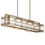 Люстра прямоугольная из толстого литого стекла Cast Glass варинант исполнения - 2 | Loft Concept в Ростове-на-Дону