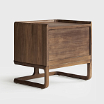 Прикроватный деревянный столик с 2-мя ящиками Moon Walnut Furniture варинант исполнения - 12 | Loft Concept в Ростове-на-Дону