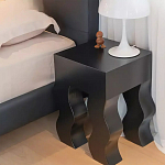 Дизайнерский журнальный стол чёрный с ножками волнистой формы Egopi варинант исполнения - 2 | Loft Concept в Ростове-на-Дону