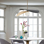 Люстра круглая с 2-мя металлическими абажурами Andromeda варинант исполнения - 7 | Loft Concept в Ростове-на-Дону