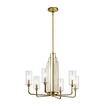  Люстра с прозрачными рифлеными цилиндрическими плафонами Kichler варинант исполнения - 16 | Loft Concept в Ростове-на-Дону