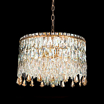 Люстра круглая с хрустальными подвесками на золотистом каркасе Roul Crystal Light варинант исполнения - 6 | Loft Concept в Ростове-на-Дону