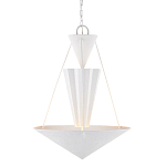 Люстра светодиодная белая геометрической формы с рифленым плафоном White Geometric Lamps варинант исполнения - 1 | Loft Concept в Ростове-на-Дону