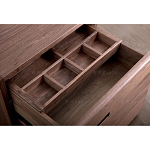 Прикроватный столик деревянный с 2-мя ящиками Moon Walnut Furniture варинант исполнения - 3 | Loft Concept в Ростове-на-Дону