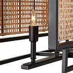 Люстра прямоугольной формы с чёрным каркасом и вставкой из плетеного материала Cage for Light варинант исполнения - 2 | Loft Concept в Ростове-на-Дону