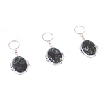 Зеркало брелок карманное двухстороннее из натурального камня Серафинит Stone Mirrors варинант исполнения - 4 | Loft Concept в Ростове-на-Дону