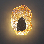 Бра с волнообразным стеклянным плафоном и вставкой из мрамора Liquid Stone варинант исполнения - 9 | Loft Concept в Ростове-на-Дону