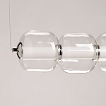 Люстра линейная с 6-ю прозрачными стеклянными плафонами округлой формы HANDLE GRAPE варинант исполнения - 6 | Loft Concept в Ростове-на-Дону