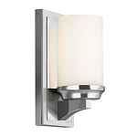 Бра для ванных комнат с белым цилиндрическим плафоном на прямоугольном основании цвета хром Feiss варинант исполнения - 5 | Loft Concept в Ростове-на-Дону