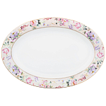 Сервиз столовый из фарфора белый с цветочным принтом на 6 персон 23 предмета Flower Porcelain Collection варинант исполнения - 2 | Loft Concept в Ростове-на-Дону