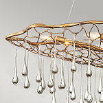 Люстра подвесная золотого цвета с металлическим сетчатым основанием и стеклянными каплевидными подвесками Hinkley варинант исполнения - 10 | Loft Concept в Ростове-на-Дону