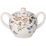 Чайный сервиз из фарфора белый с рисунком цветов на 6 персон 14 предметов Garden Whisper Porcelain Set  варинант исполнения - 3 | Loft Concept в Ростове-на-Дону