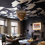 Обои ручная роспись в стиле Арт-деко Symphony Original colourway on Flint silk dupion варинант исполнения - 3 | Loft Concept в Ростове-на-Дону