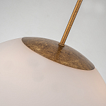 Подвесной светильник золотого цвета с полусферическим опаловым плафоном и декоративным элементом Elstead Lighting варинант исполнения - 5 | Loft Concept в Ростове-на-Дону