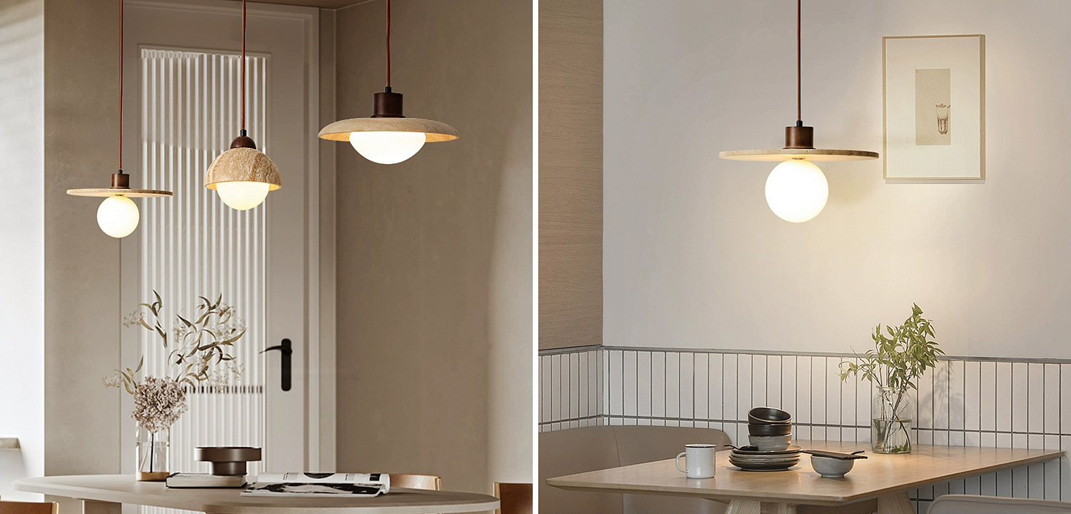 Подвесной светильник из травертина JAMTE TRAVERTINE Подвесной светильник из травертина JAMTE TRAVERTINE - Loft-Concept в Ростове-на-Дону