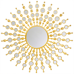 Зеркало-солнце в раме из металла с золотыми с лучами Rays of Peace варинант исполнения - 1 | Loft Concept в Ростове-на-Дону