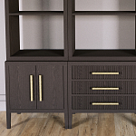 Модульный стеллаж Primo из трех составных элементов Темный орех варинант исполнения - 6 | Loft Concept в Ростове-на-Дону