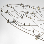 Люстра подвесная с тонкой металлической конструкцией цвета хром Quasar варинант исполнения - 6 | Loft Concept в Ростове-на-Дону