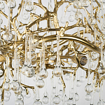 Подвесная люстра в виде ветвей деревьев золотого цвета с прозрачными подвесками-каплями 8 и 14 ламп Droplet Chandelier варинант исполнения - 6 | Loft Concept в Ростове-на-Дону