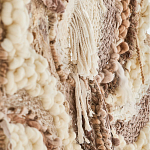 Овальный Современный Гобелен Абстракция в бежевых тонах Shallow варинант исполнения - 3 | Loft Concept в Ростове-на-Дону