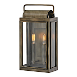 Настенный фонарь прямоугольной формы цвета состаренная латунь с двумя лампами Hinkley варинант исполнения - 1 | Loft Concept в Ростове-на-Дону