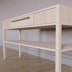 Дизайнерская Консоль с полкой и ящиком Primo Светлый дуб варинант исполнения - 4 | Loft Concept в Ростове-на-Дону