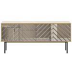 Длинная тумба с зеркальным декором Serena варинант исполнения - 9 | Loft Concept в Ростове-на-Дону