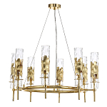 Люстра подвесная круглая с 8-ю цилиндрическими плафонами из стекла LIAISON варинант исполнения - 3 | Loft Concept в Ростове-на-Дону