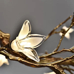 Люстра в виде золотой ветки с цветами Glass Flower Pendant Light варинант исполнения - 9 | Loft Concept в Ростове-на-Дону