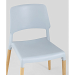 Пластиковый стул на ножках из массива бука Ferret Grey-Blue варинант исполнения - 2 | Loft Concept в Ростове-на-Дону